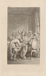 Incisione in rame del frontespizio di "Gil Blas di Santillana", volume 2