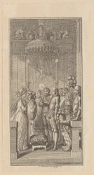 Incisione su rame che illustra il romanzo cavalleresco "Palmerin d