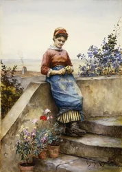 Sbucciando una mela, 1884