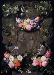 Il Miracolo di San Bernardo in una Ghirlanda di Fiori