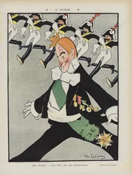 Max Dearly, attore francese. Illustrazione per Le Rire
