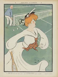 Marthe Régnier, attrice francese. Illustrazione per Le Rire