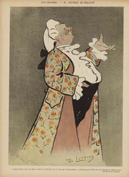 Maurice de Feraudy, cantautore e attore francese. Illustrazione per Le Rire