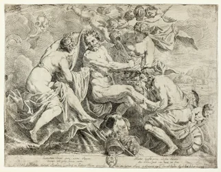 La deificazione di Enea da parte di Ninfe e Cupidi