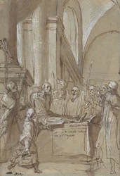 Raymond Diocrès che parla durante il suo funerale dalla Vita di San Bruno di Colonia