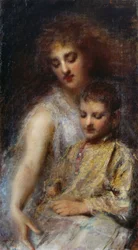 Ritratto della Principessa Ada Troubetzkoy con suo figlio Louis