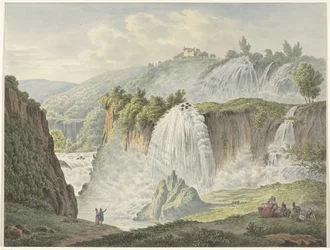 Veduta delle cascate di Tivoli