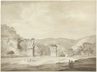 Rovina del ponte di Augusto a Narni, Italia