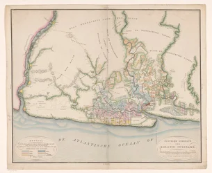 Parte di una mappa del Suriname