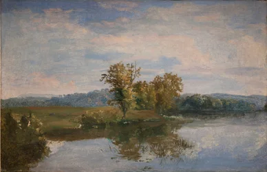 Una vista del lago Vejl vicino a Silkeborg, Jutland