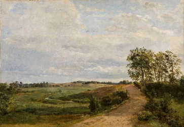 Strada che attraversa le colline. Studio