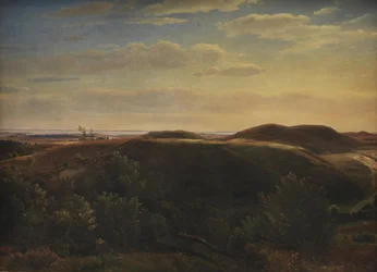 La costa dello Jutland vista dalle colline di Mølleknap a Funen