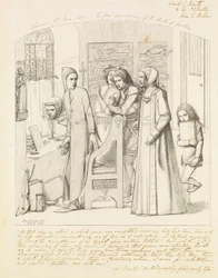 Dante disegna un angelo nel primo anniversario della morte di Beatrice, 1848-9