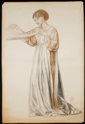 Studio per un portatore di bara in "Il sogno di Dante", 1873