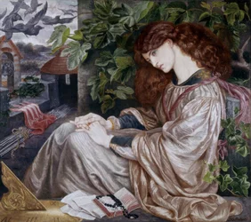 Pia dei Tolomei. Illustrazione di un passaggio dal Purgatorio di Dante. Dipinto di Dante Gabriel Rossetti