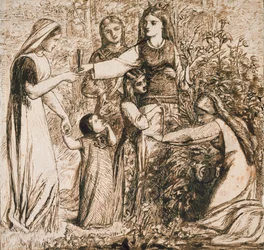Visione di Matilde che raccoglie fiori di Dante