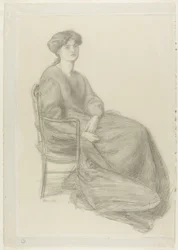 Signora William Morris seduta su una sedia