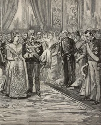 Umberto I e Margherita di Savoia al concerto in occasione delle loro nozze d