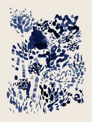 Pennellate fluide e blu