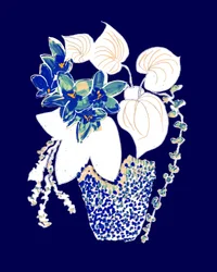Fiori dai colori vivaci in vaso