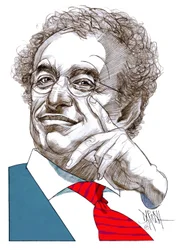 Gad Lerner (disegno digitale a matita colorata)