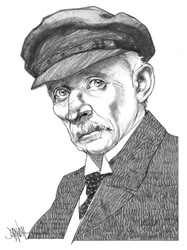 Gustav Meyrink, 2024 (disegno digitale a matita colorata)