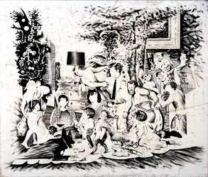 Natale ai Kennedy, 2016 (olio su tela)
