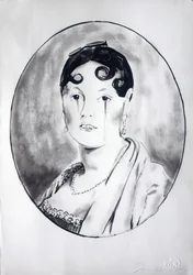 Ingre Girl 3, 2003 (inchiostro su carta)
