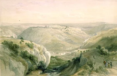 Gerusalemme dal Sud, 12 aprile 1839, tavola 10 da Volume I di 