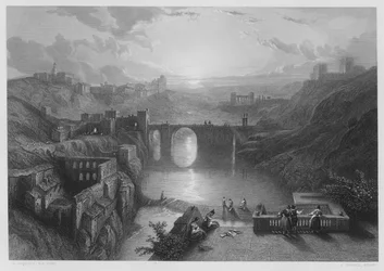 Il ponte di Toledo, dal quadro nella Collezione Reale