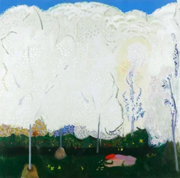 Primavera in Virginia, alberi di corniolo e Giuda