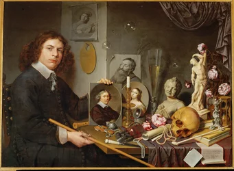 Vanitas, Autoritratto di David Bailly (olio su tavola)