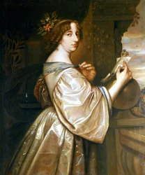 Ritratto della regina Cristina di Svezia (1626-1689). Dipinto di David Beck, conservato al Castello di Gripsholm