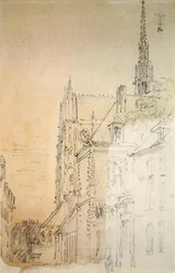 Una cattedrale in una strada