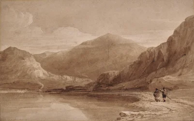 Veduta del Galles del Nord con ponte