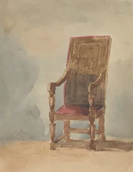 Studio di una poltrona antica