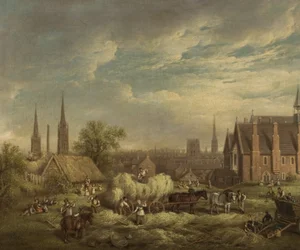 Fienagione a Coventry, metà XIX secolo