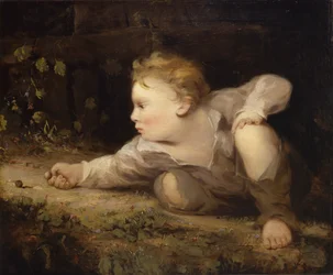 Ragazzo che gioca a biglie, ca. 1858