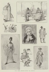 Schizzi di Strada a Parigi durante le Elezioni