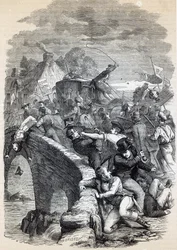 Rivolta elettorale a Hawick, 1837, illustrazione da 