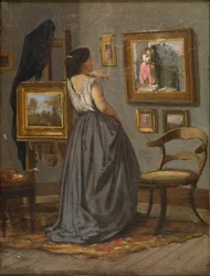 Una signora nello studio