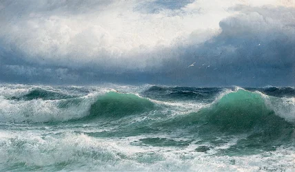 Mare Tempestoso con Onde Traslucide