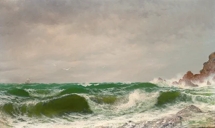 Onde che si infrangono su una costa rocciosa, 1885