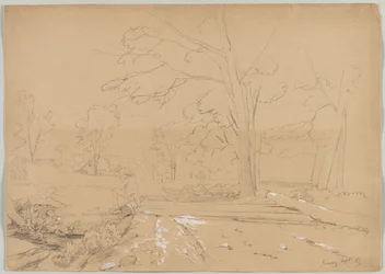 Paesaggio con uomo che pesca, Conway, New Hampshire, 1851
