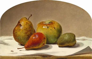 Tre pere e una mela, 1857