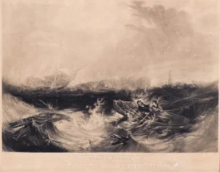 Grace Darling e suo Padre che Salvano i Nove Sopravvissuti dal Forfarshire