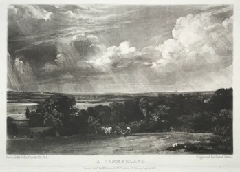 Vari soggetti di paesaggio, caratteristici del paesaggio inglese da quadri dipinti da John Constable, R.A.: Una terra d