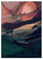Vista da un treno, 2023 (tecnica mista)