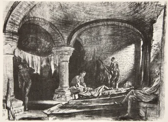 Un alloggio sotterraneo, illustrazione da 