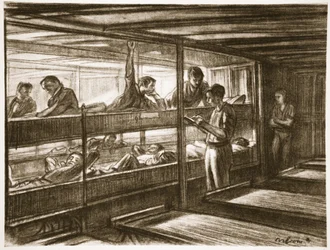 Su una nave ospedale, illustrazione da 